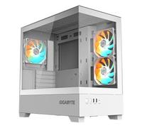 GIGABYTE C201 PANORAMIC ICE Case per PC - Mid Tower, m-ATX, supporto radiatore da 360 mm, 3 ventole preinstallate, USB 3.0,
