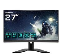 GIGABYTE G27QC A 27" Monitor da Gioco Curvo QHD - 2560 x 1440, 1500R, 165Hz, 1ms, 250 cd/m², HDR Ready, HDMI 2.0, Displayport 1.2