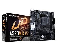 GIGABYTE Scheda madre A520M K V2 - Supporta CPU AMD Ryzen serie 5000 AM4, fino a 5100MHz DDR4 (OC), PCIe Gen3 x4 M.2, LAN GbE, USB 3.2 Gen 1