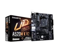 GIGABYTE Scheda madre A520M K V2 - Supporta CPU AMD Ryzen serie 5000 AM4, fino a 5100MHz DDR4 (OC), PCIe Gen3 x4 M.2, LAN GbE, USB 3.2 Gen 1