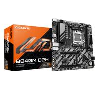 GIGABYTE B840M D2H Scheda madre - CPU AMD Ryzen 9000, VRM a 5+2+2 fasi, fino a 7600 MHz DDR5, 1xPCIe 4.0 + 1xPCIe 3.0 M.2, LAN 2.5GbE, USB 3.2 Gen 1