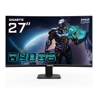 Gigabyte GS27QC 27" Monitor da Gioco Curvo QHD - 2560 x 1440, 1500R, 165Hz, 1ms, 250 cd/m², FreeSync Premium, HDR Ready, HDMI 2.0, Displayport 1.4