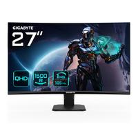 GIGABYTE GS27QC 27 QHD Curved Gaming Monitor - 2560 x 1440 (QHD), 1500R, 165Hz, 1ms, 250 cd/m2, FreeSync Premium, HDR Ready, HDMI 2.0, DisplayPort 1.4 - Nouvo