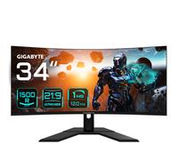 GIGABYTE GS34WQC 34 Monitor da Gioco Curvo WQHD - 3440 x 1440, 1500R, 300Hz, 1ms, 250 cd/m², FreeSync Premium, HDR Ready, HDMI 2.0, Displayport 1.4 (GS34WQC EU)