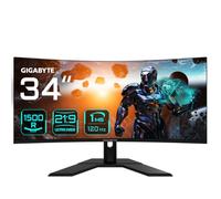 Gigabyte GS34WQC 34" Monitor da Gioco Curvo WQHD - 3440 x 1440, 1500R, 300Hz, 1ms, 250 cd/m², FreeSync Premium, HDR Ready, HDMI 2.0, Displayport 1.4