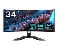 GIGABYTE GS34WQC 34" Monitor da Gioco Curvo WQHD - 3440 x 1440, 1500R, 300Hz, 1ms, 250 cd/m², FreeSync Premium, HDR Ready, HDMI 2.0, Displayport 1.4