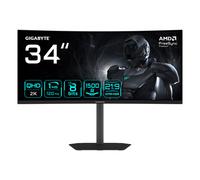 GIGABYTE GS34WQCA Monitor Gaming Curvo 34" WQHD - 3440 x 1440, 1500R, 120Hz, 1ms, 300 cd/m², FreeSync Premium, HDR Ready, HDMI