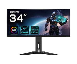 Gigabyte MO34WQ2BT 34" QD-OLED UltraWide QHD 240Hz FreeSync Premium Pro Curvo
