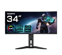 GIGABYTE Monitor da gioco curvo OLED WQHD MO34WQC2 da 34” - 3440x1440 (WQHD), 240Hz, 0.03ms, KVM, 250 cd/m², FreeSync Premium