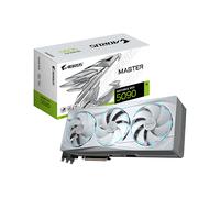 GIGABYTE AORUS GeForce RTX 5090 MASTER ICE 32G Scheda Grafica - 32 GB GDDR7, 512 bit, PCI-E 5.0, 2655MHz Frequenza Base, 3 x DP 2.1a, 1 x HDMI 2.1b, NVIDIA DLSS 4, GV-N5090AORUSM ICE-32GD