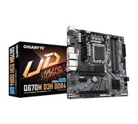 GIGABYTE Q670M D3H DDR4 Scheda madre - Supporta processori Intel Core 14th CPUs, 6+1+1 Phases Hybrid Digital VRM, up to 5333MHz DDR4 (OC), 2xPCIe 4.0 M.2, 2.5GbE LAN, USB 3.2 Gen 2