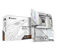 GIGABYTE Scheda madre X870E AORUS PRO ICE - Supporta CPU AMD Ryzen 9000, VRM digitale a 16+2+2 fasi, fino 8000MHz DDR5 (OC), 4xM.2 + 4xPCIe 5.0, Wi-Fi 7, LAN 2.5GbE, USB 3.2 Gen 2x2 [X870E ICE]