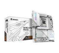 GIGABYTE Scheda madre X870E AORUS PRO ICE - Supporta CPU AMD Ryzen 9000, VRM digitale a 16+2+2 fasi, fino 8000MHz DDR5 (OC), 4xM.2 + 4xPCIe 5.0, Wi-Fi 7, LAN 2.5GbE, USB 3.2 Gen 2x2 [X870E ICE]