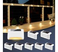 GIGALUMI 8 Pezzi Luce Solare Esterna per Scale Luci Solari a LED per Esterni