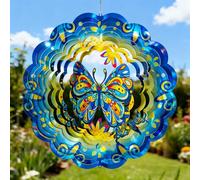 GIGALUMI Scacciapensieri da giardino, decorazione a forma di farfalla, colorata 3D, per esterni, da appendere, mamma unica, da donna, decorazione per cortile, terrazza