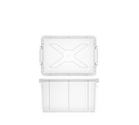 Cassetta Box Con Coperchio 35x25x20 Trasparente Giganplast