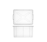 CASSETTA BOX CONTENITORE TRASPARENTE PER ALIMENTI CM 45X35X25 H CON COPERCHIO