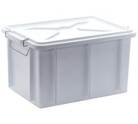 CASSETTA BOX CONTENITORE PLASTICA BIANCA ALIMENTARE CM 35X25X20 H CON COPERCHIO