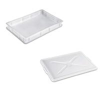 Giganplast Cassetta portaimpasto con coperchio mod.service 60x40x7 cm Bianca