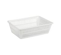 giganplast Cestino cesta Forata, Polipropilene, Bianco, 34x24x10 h