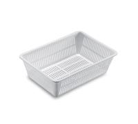 Giganplast Cestino rettangolare forato 34x24x10 bianco Cestino rettangolare forato 34x24x10 bianco