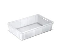 Giganplast Cassetta Service portaimpasto per pane e pizza in plastica bianca 60x40x24cm sovrapponibile