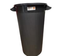 Giganplast Tech, pattumiera con coperchio nera 60 litri