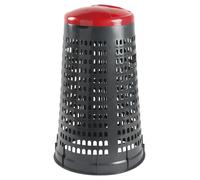 Giganplast trespolo differenziata 110 lt coperchio rosso