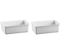 Giganplast Vaschetta idonea per il trasporto e l'esposizione degli alimenti, Misura/e - cm 30x20 h.10-4 Litri (Confezione da 2)