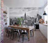 Gigante Carta da Parati Murale Decorazione 368x254cm New York City Profilo Nero