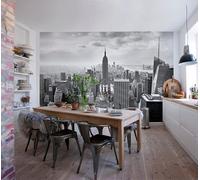 Gigante Carta da Parati Murale Decorazione 368x254cm New York City Profilo Nero