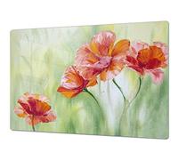 GIGANTE Copri-piano cottura a induzione - ENORME tagliere in VETRO temperato - Pezzo Unico 80x52cm; Due Pezzi 40x52cm ognuno: Serie di fiori DD06A