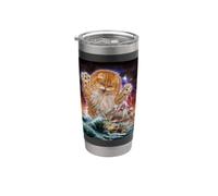 Gigante Gatto Persiano Mostro Marino Rosso Fulmine Tem Bicchiere termico in acciaio inox doppia parete