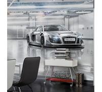 Gigante Murale Audi R8 368x254 CM Parati SPORTS Auto Argento Uomo Ragazzo Camera