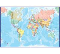 Gigante Murale della Mappa del Mondo - 232 (larghezza) x 158 (altezza) cm…