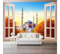 Giganti Carta Da Parati Fotografica 350 x 256 cm, Chiesa Moderna Architettura Temi Poster Murale Decorazione par Ristorante Soggiorno Tv Parete Camera Letto, Colorato Stampa Carta Da Parati