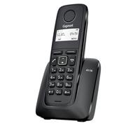 Gigaset A116 - Telefono Cordless - Durata delle batterie 12 ore di conversazione e 130 ore di standby - Fino a 50 voci, Nero [Compatibile in IT, ES]