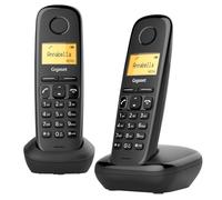 Gigaset A170 Duo Telefoni Portatili, Display Illuminato, Nero | Facile installazione, chiamate interne, trasferimento chiamata, [Versione Italiana]
