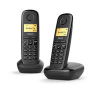 Gigaset A170 Duo Téléphone fixe sans fil DECT/GAP Noir Telefono DECT Identificatore di chiamata Nero [Versione Francia]