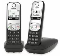 Gigaset A690 Duo Schnurlostelefon-Set schwarz NUOVO