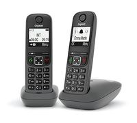 Gigaset AS490 Duo Telefono analogico-DECT Identificatore di chiamata Nero