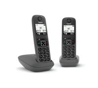 Gigaset AS490 Duo Telefono analogico-DECT Identificatore di chiamata Nero