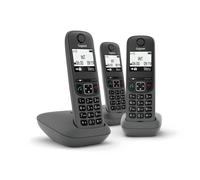 Gigaset AS490 Trio Telefono analogico/DECT Identificatore di chiamata Nero
