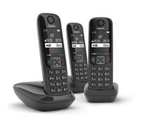 Gigaset AS690 Trio Telefono DECT Nero Identificatore di chiamata