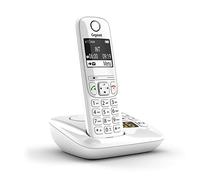 Gigaset AS690A - Telefono fisso wireless con segreteria telefonica, ampio display retroilluminato per un display ultra leggibile, funzione blocco chiamate, colore: bianco [versione francese]