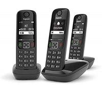 Gigaset AS690A Trio - 3 telefoni DECT wireless con segreteria telefonica - schermo ad alto contrasto - eccellente qualità audio - profili audio regolabili - funzione vivavoce - protezione chiamata,