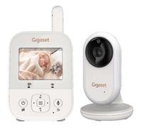 Gigaset Baby 300 Video - Video baby phone con audio bidirezionale - Tecnologia FHSS sicura - Schermo LCD da 2,8" - Lunga durata della batteria - Luce notturna - Sensore di temperatura, bianco crema