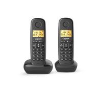 Telefono cordless Gigaset Basic 100 DUO Nero schermo 1,5'' vivavoce blocco chiamate