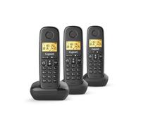 Gigaset Basic 100 Trio Telefono Cordless DECT con 3 Portatili Telefono cordless DECT con tre terminali, display illuminato, funzione vivavoce, blocco