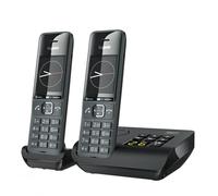 Gigaset Comfort 520A Duo - 2 Telefono DECT wireless con segreteria telefonica - Design elegante - Qualità audio superiore - Blocco chiamate - Directory fino a 200 contatti - Dark Grey